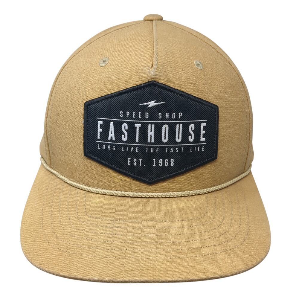 Speed Shop Fast House Long Live The Fast Life Snapback Hat Brown One Size Rope